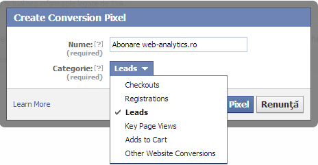 Facebook Conversions