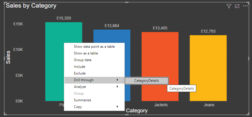 Tooltips moderne în Power BI