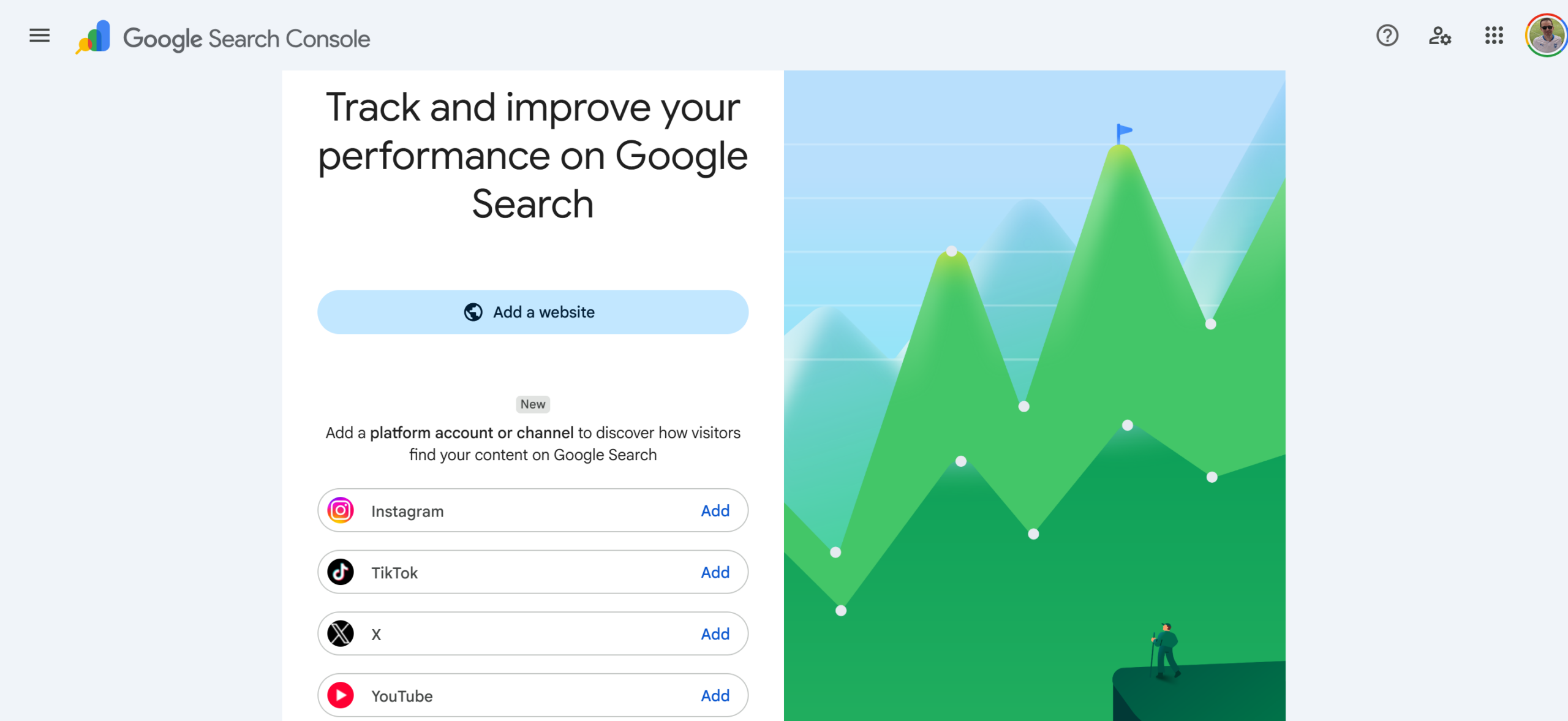Date de căutare în Google pentru Social Media în Search Console